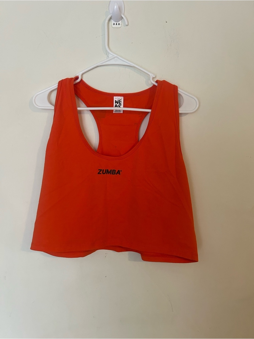 Zumba Women's Orange Racerback Crop Tank XXL